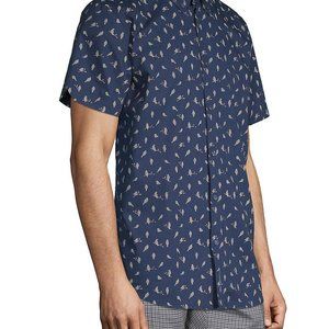 Ben Sherman Blue Bird Button Down Shirt